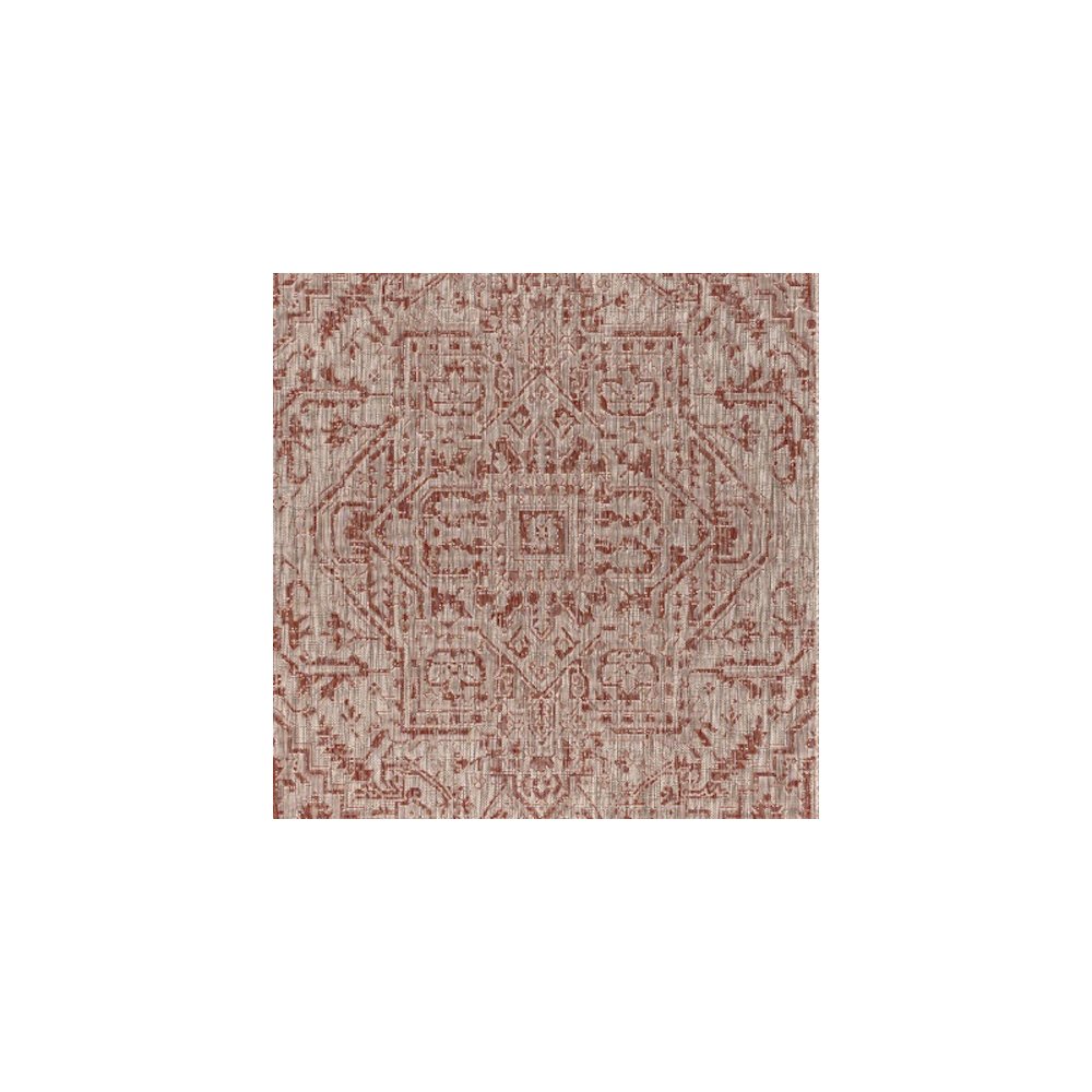 Estrella Bohemian Medallion TetuWeave Red/Taupe Indoor/Outdoor Rug