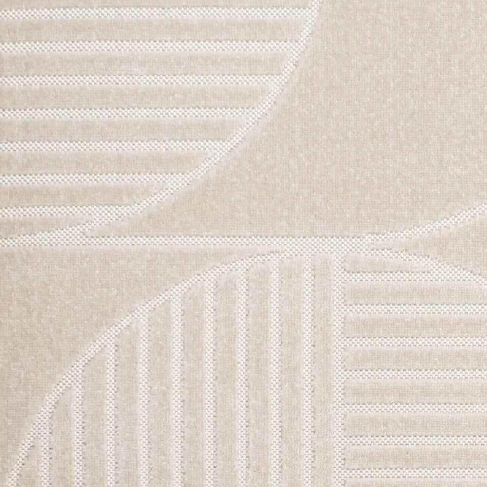 Nordby High-Low Geometric Arch Scandi Striped Indoor/Outdoor Rug