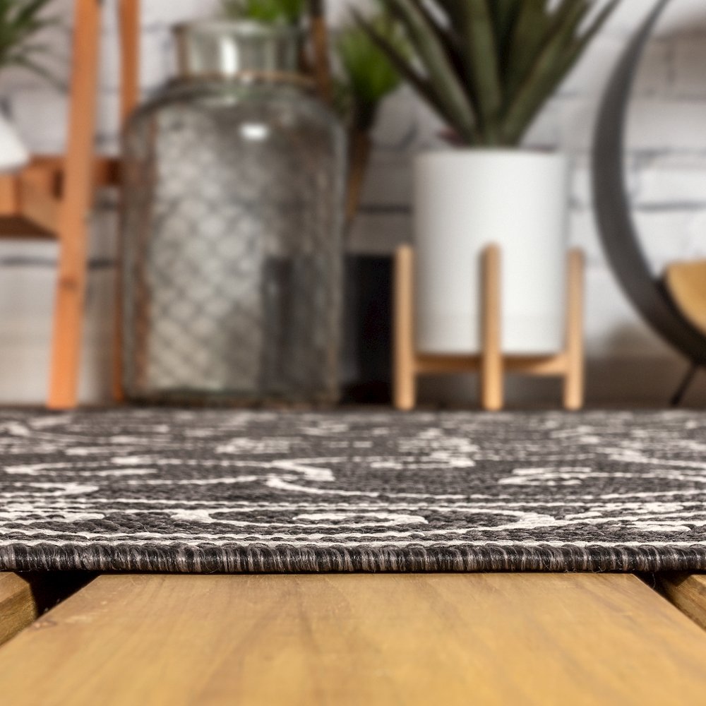 Charleston Vintage Filigree Textured Weave Indoor/Outdoor Area Rug