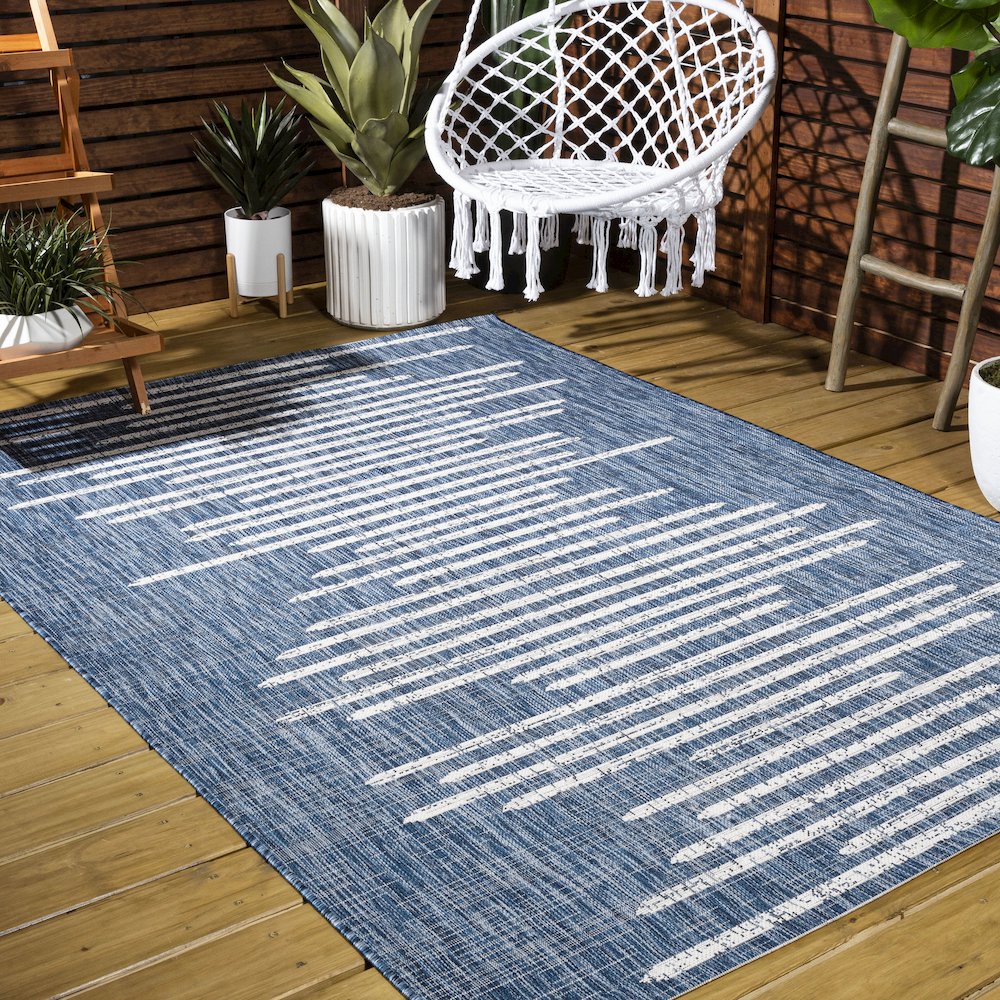 Zolak Berber Stripe GeometricIndoor/Outdoor Rug