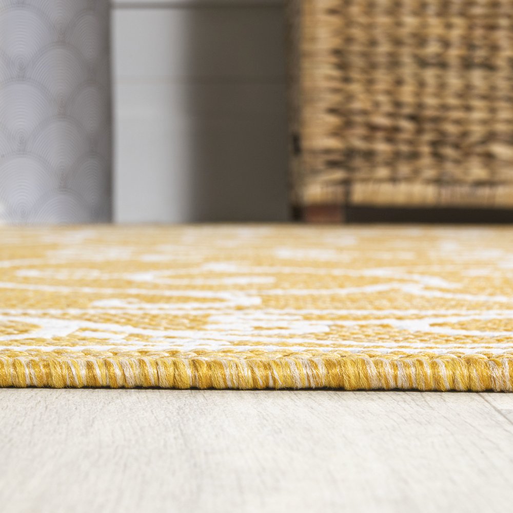 Charleston Vintage Filigree Textured Weave Indoor/Outdoor Area Rug