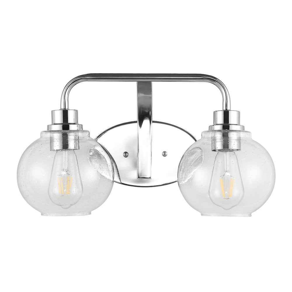 Sandrine Iron/Seeded Glass Cottage Rustic Led Vanity Light
