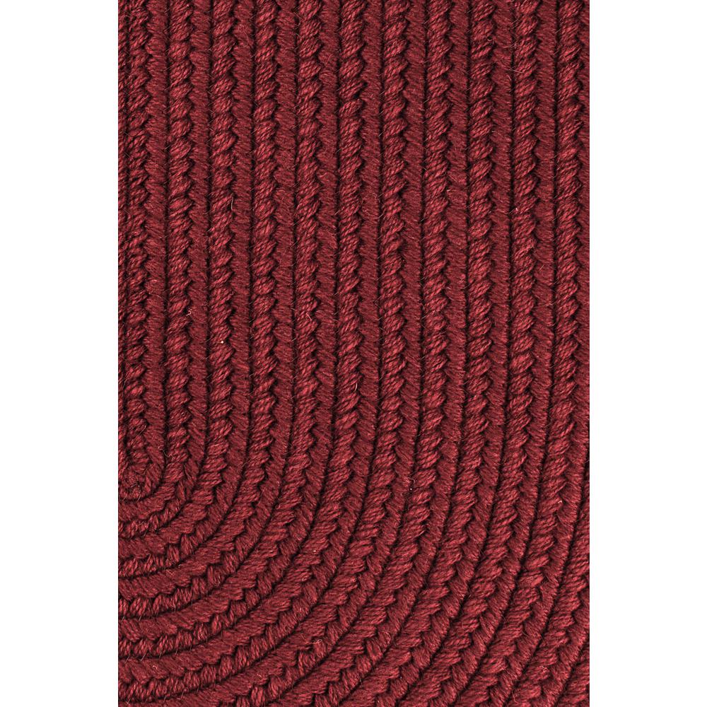 Solid Red Wine Wool 3X5 Oval