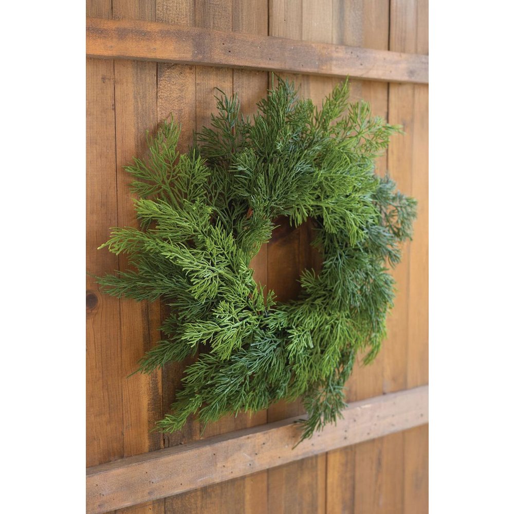 Artificial Cedar Wreath - 16"D