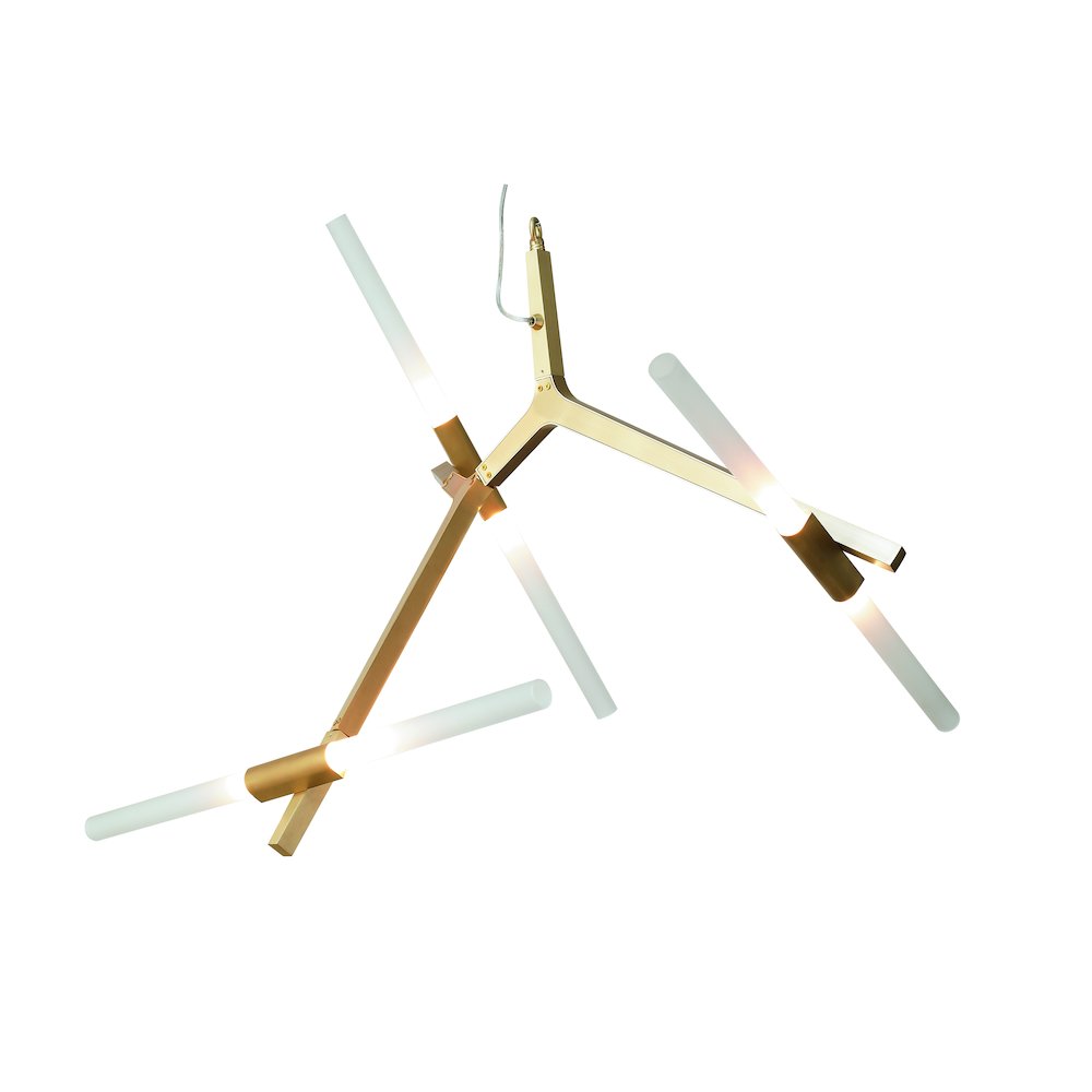 Bethel International Chandelier in Brass Color