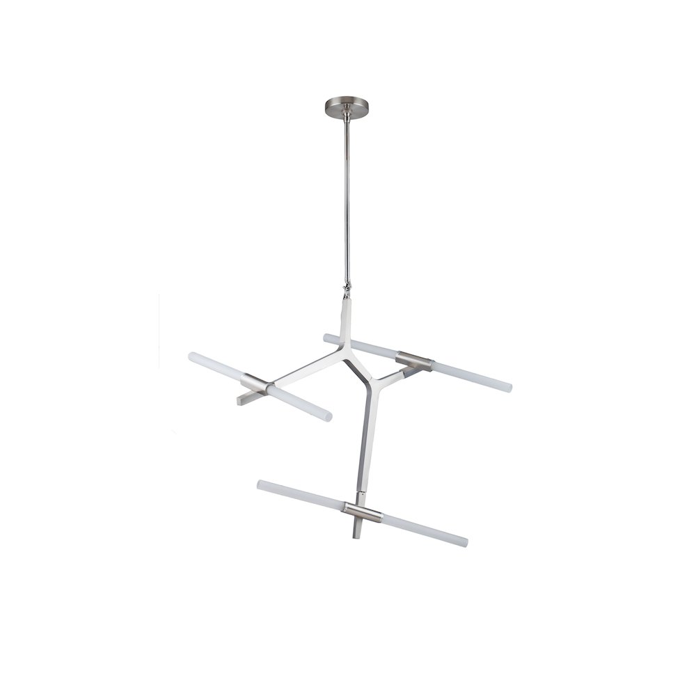 Bethel International Chandelier in Satin Nickel Color