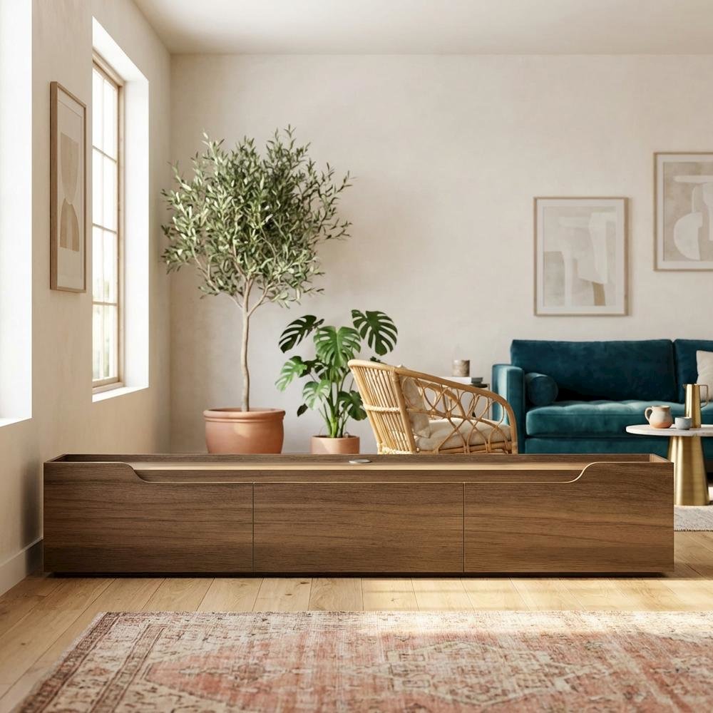 Wall Mounted TV Stand for Up to 80 Inch TVs with Modern Design
