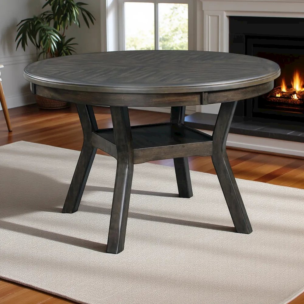 Walnut Acacia Wood Standard Height Dining Table