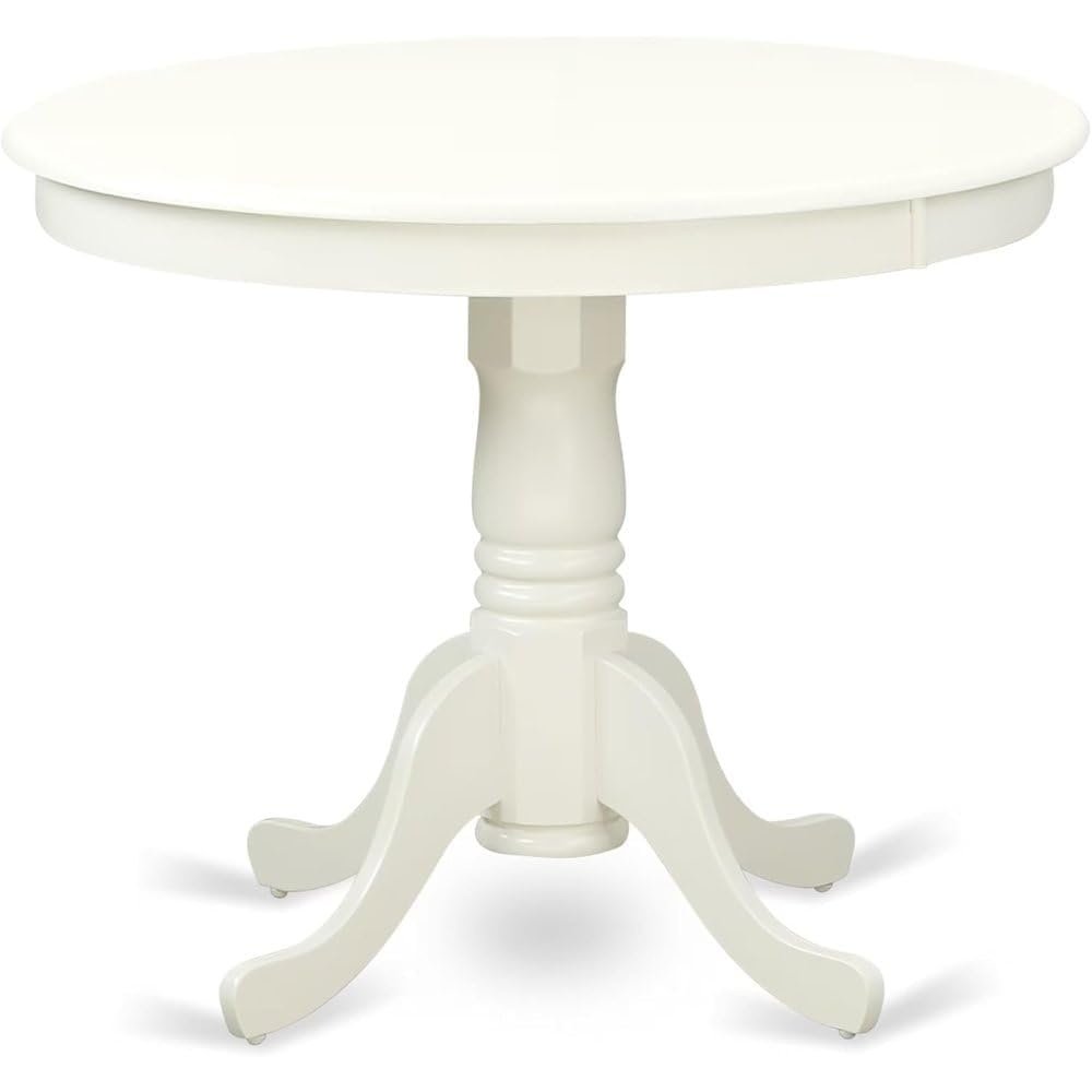 White Solid Wood 5 Pc Breakfast Nook Table Set, Chairs for Kitchen