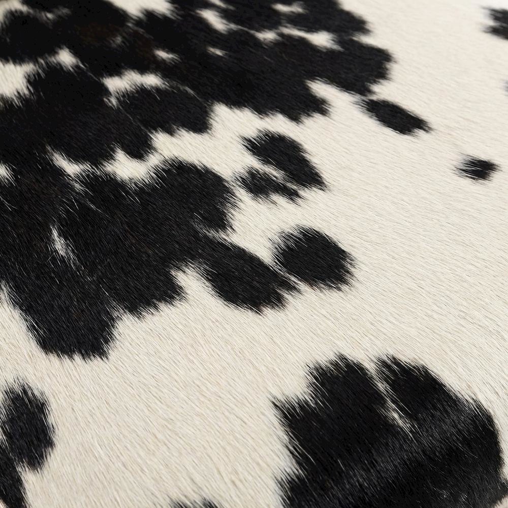 Black Cow Print Bar Stool with Foam Cushion and Hardwood Frame