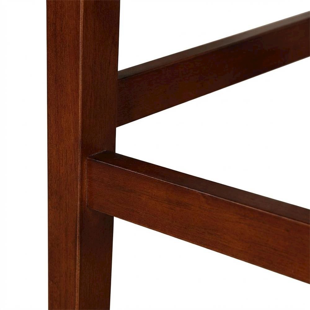 Cream Counter Stool with Rubberwood Frame and Padded Seat