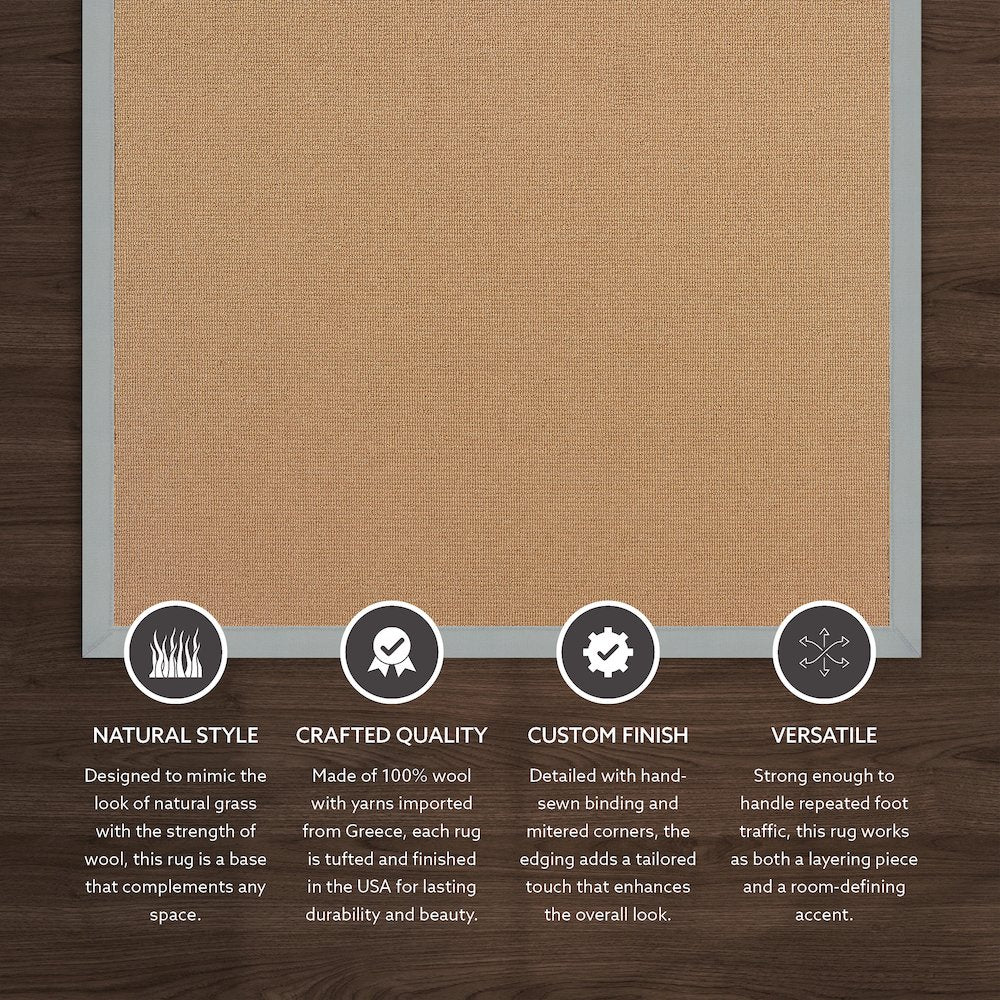 Athena Cork & Ice Blue 8.9x12, Rug