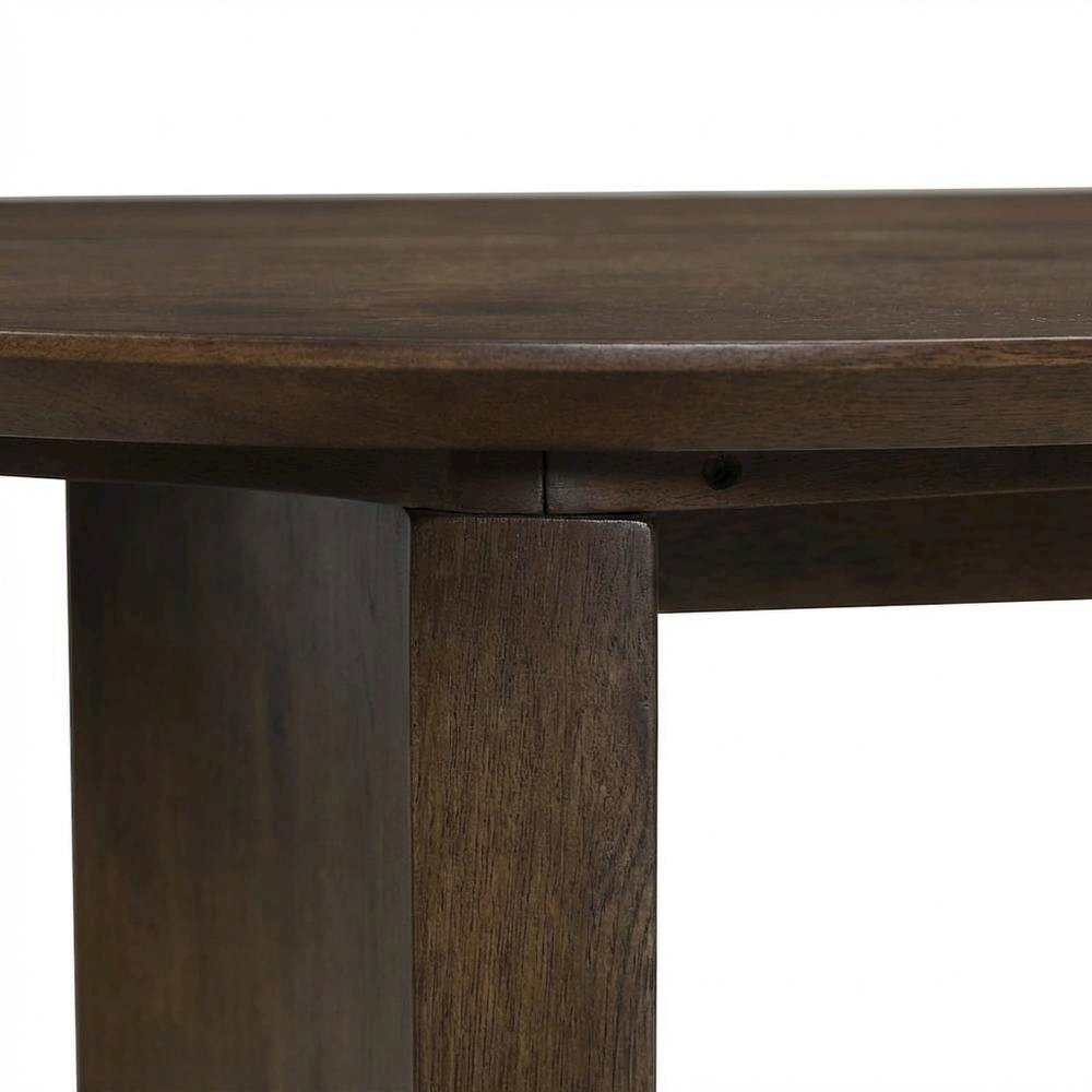 Solid Wood Oval Dining Table for 6 in Brown, Elegant Kitchen & Dining Room Table