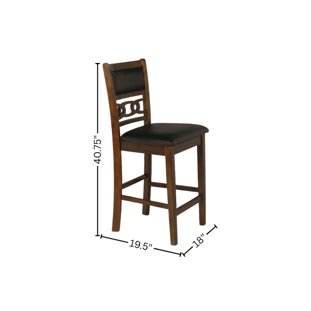 Brown 3-Piece Counter Drop Leaf Table Set, Small Space Friendly