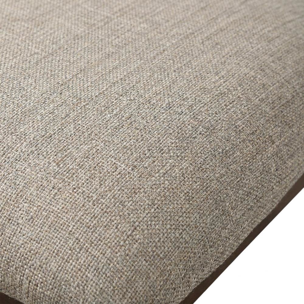 Polyester-Upholstered Counter Stool with Solid Rubberwood Legs and Back