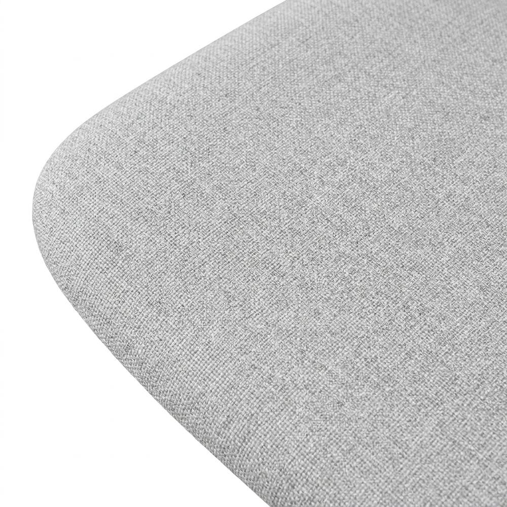 Upholstered Solid Wood Counter Height Stools with Back, Gray, Set of 4