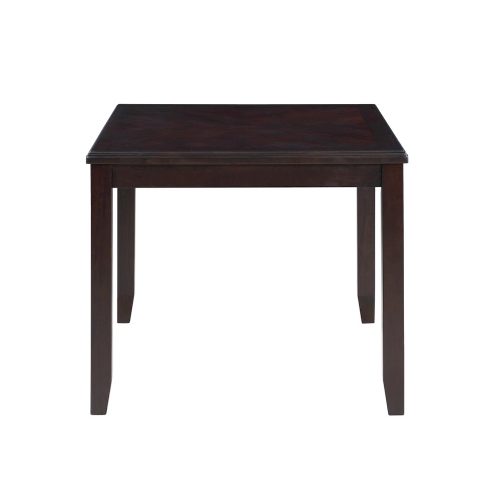 5-Piece Rectangular Dining Set 48" Table 4 Chairs Ebony Brown
