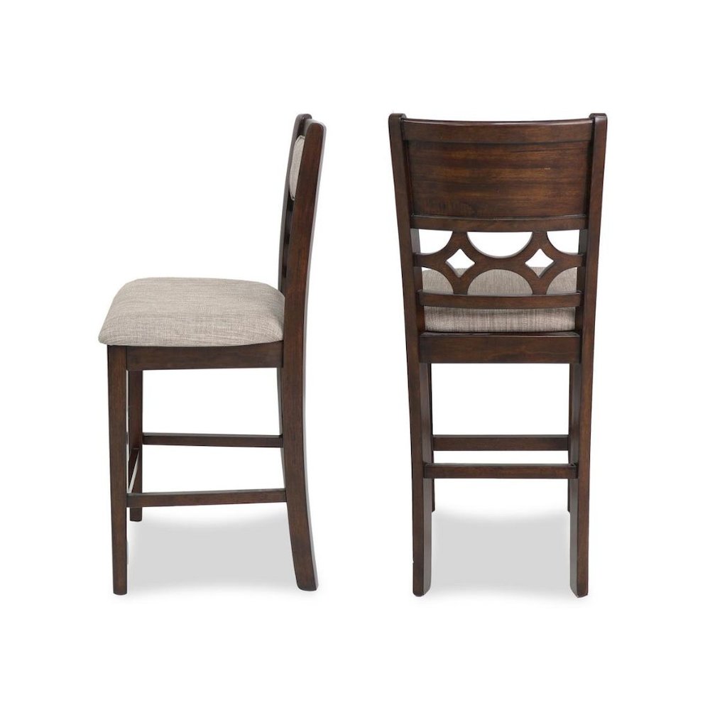 Brown Cherry 5 Piece Dining Table Set with Storage, High Top Chairs Design