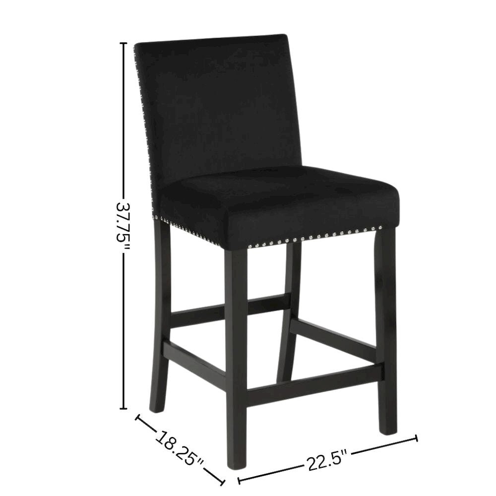 Black Round Dining Table Set for 4 – 5-Piece Kitchen Table and Chairs