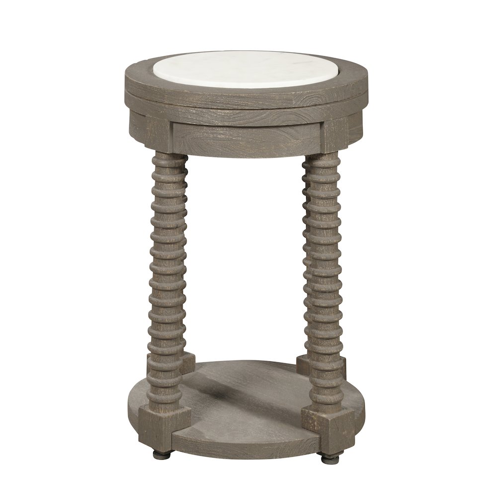Spindle Leg Spot Table with Marble Top