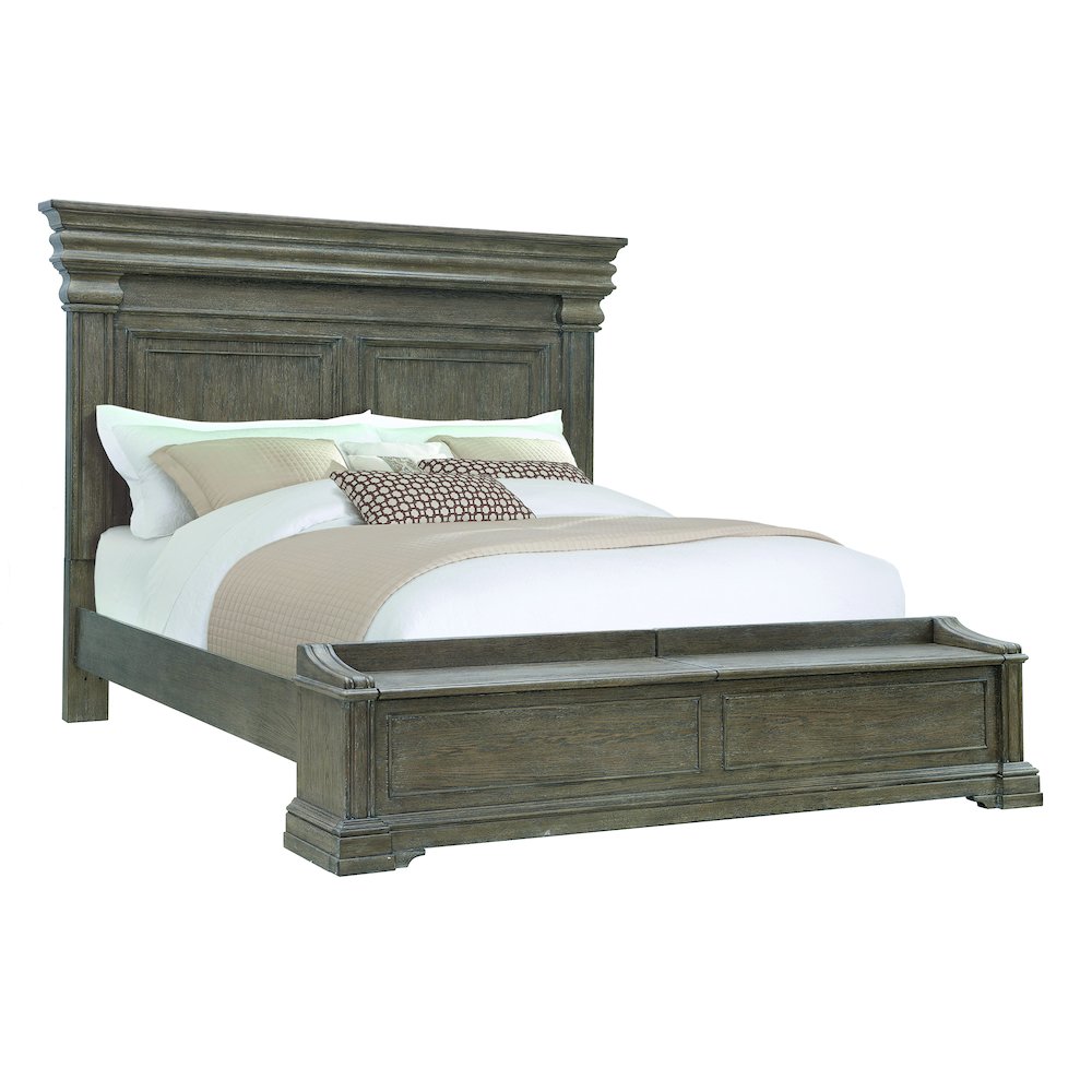 Madison Ridge Brown Queen Bed with Chest Footboard