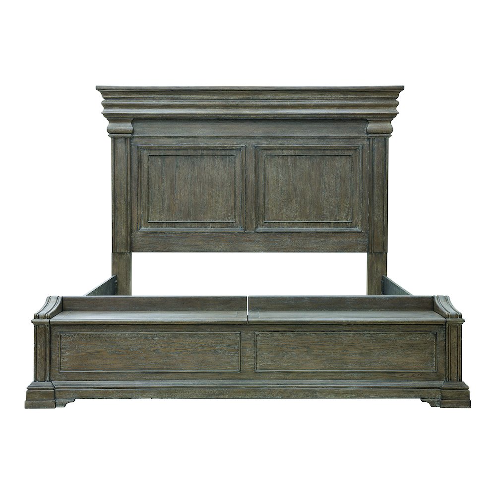 Madison Ridge Brown California King Bed with Chest Footboard