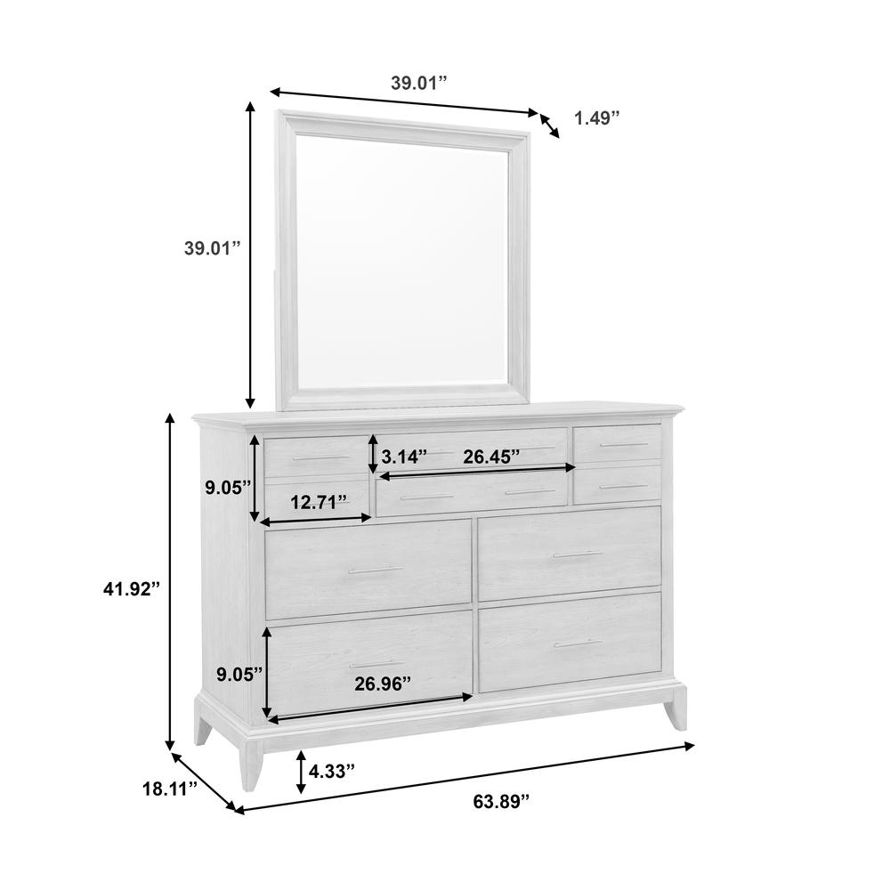 Shaker Heights 8-Drawer Dresser with Mirror