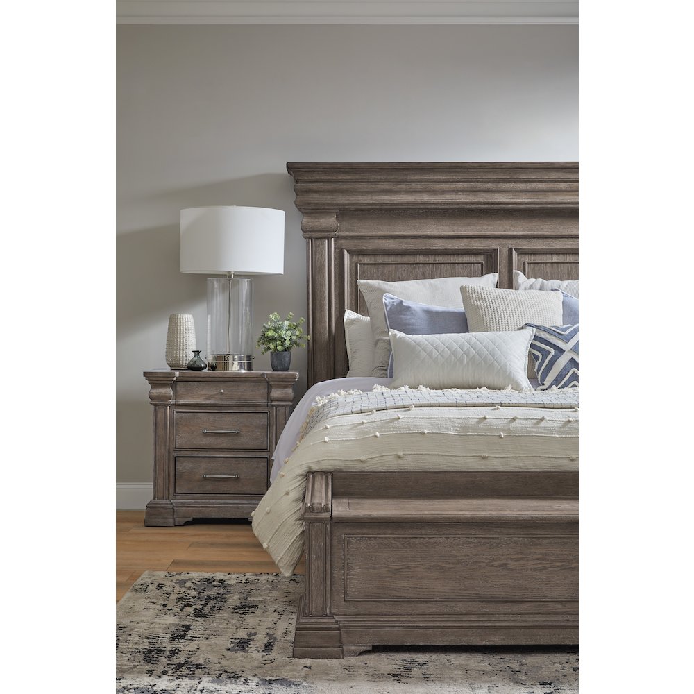 Madison Ridge Brown King Bed with Chest Footboard