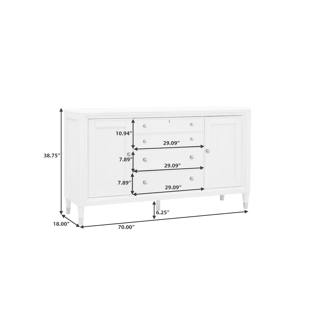Ashby Place 3-Drawer Buffet with Cabinets