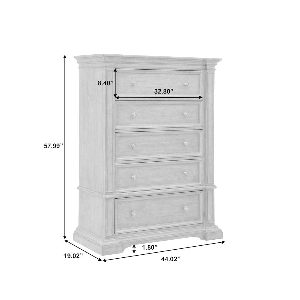 Woodbury Five Drawer Chest in Cowboy Boots Brown