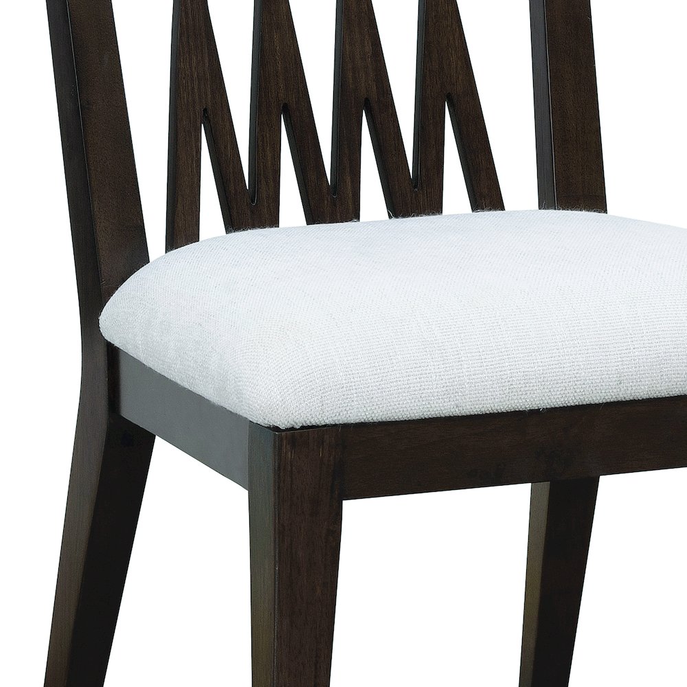 Asher Park Wood Back Side Chair, Piano Brown Finish