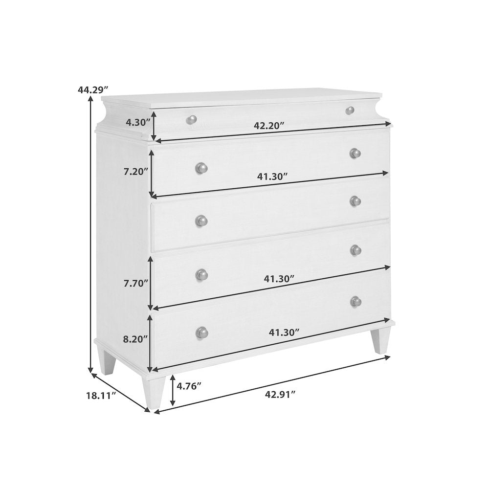 5-Drawer Bachelor's Chest with Jewelry Tray