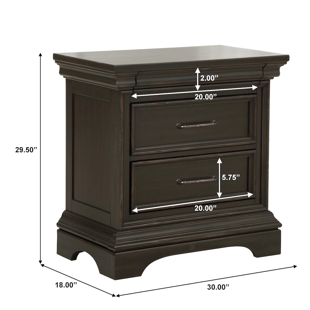 Caldwell 2 Drawer Nightstand