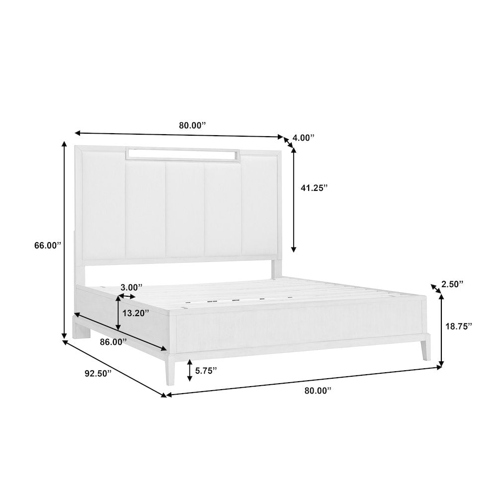 Kendall California King Upholstered Panel Bed