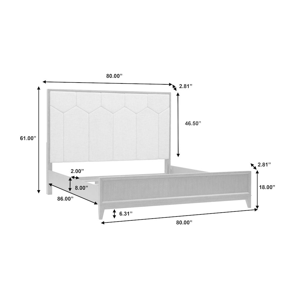 Quincy California King Upholstered Bed
