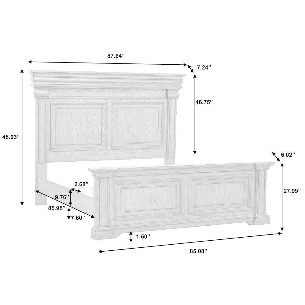 Madison Ridge California King Panel Bed in Heritage Taupe