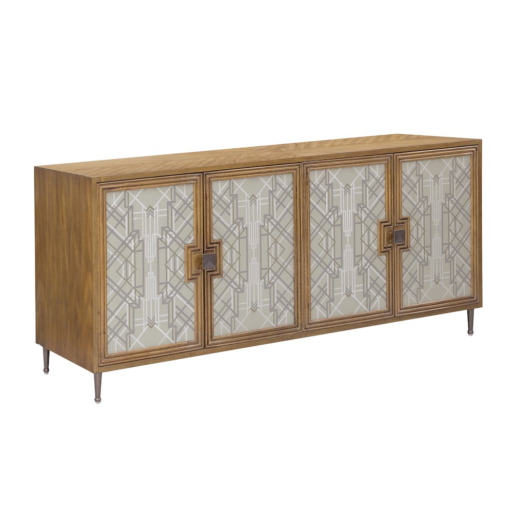Mid-Century Modern 4 Door Credenza