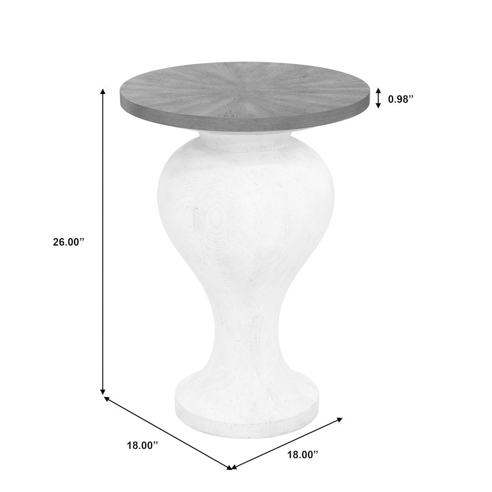 18" Round Urn Shaped Accent Table