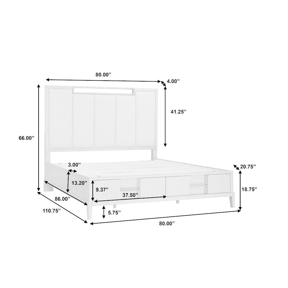Kendall California King Upholstered Storage Bed