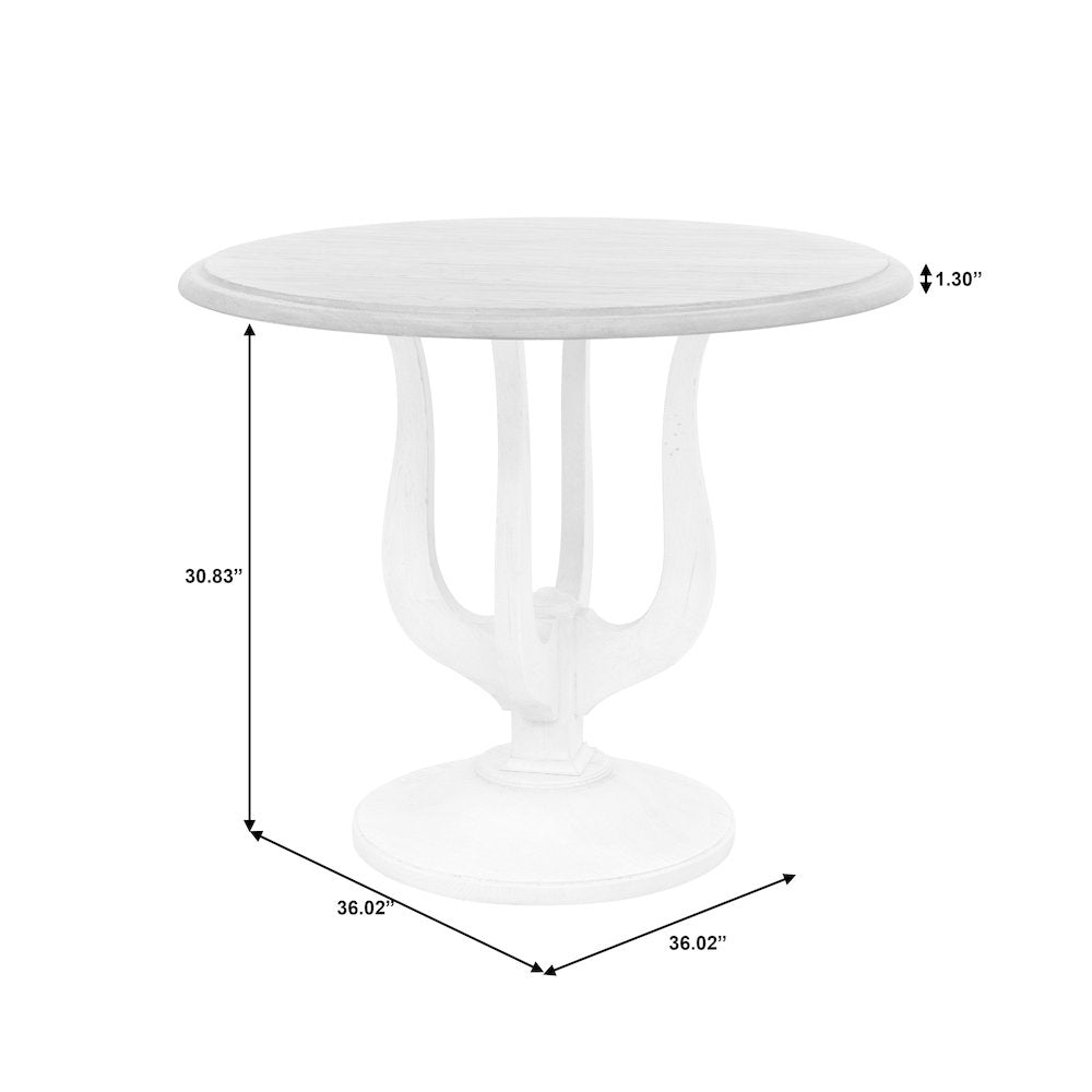 Two-Toned Entry Table with Harp-Shaped Base