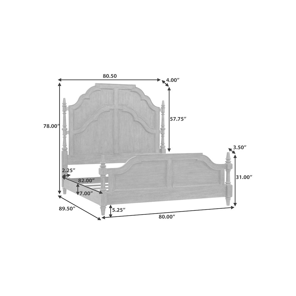 Revival Row King Panel Bed