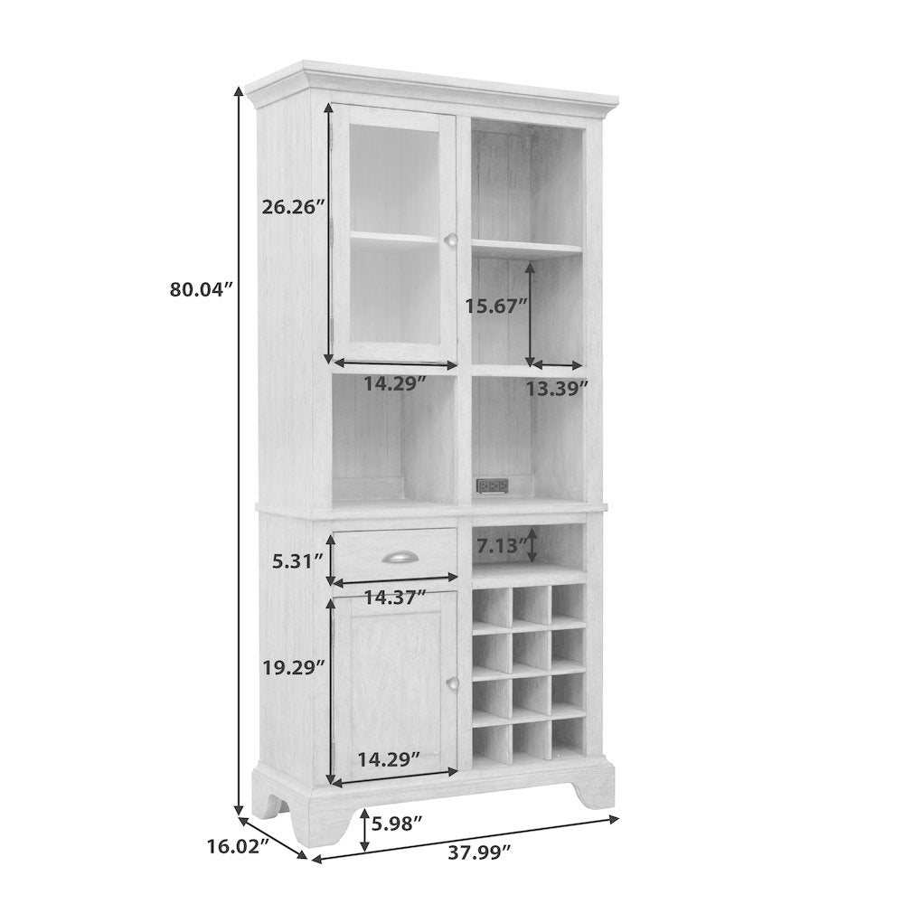 Kitchen Curio with Wine Storage