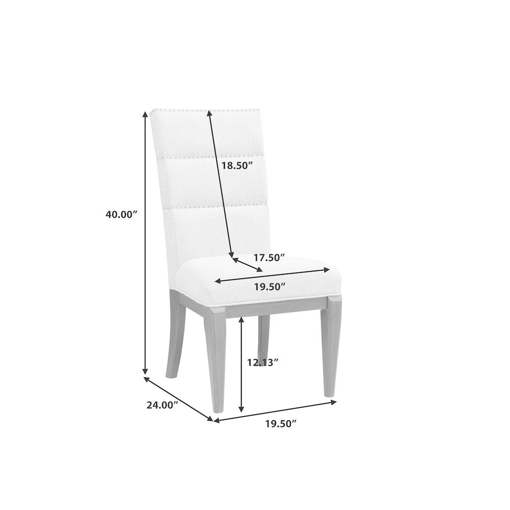West End Loft Upholstered Side Chair 2/ctn