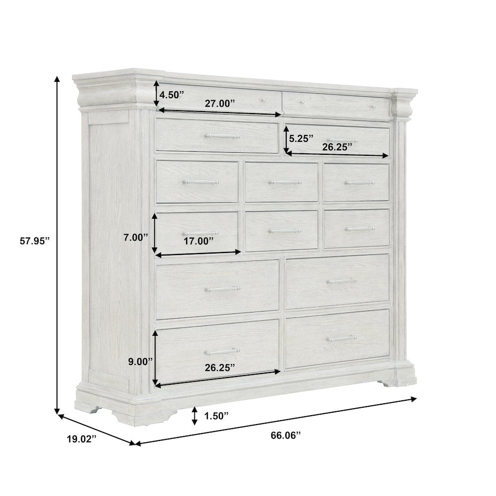 Madison Ridge Brown 14 Drawer Master Chest