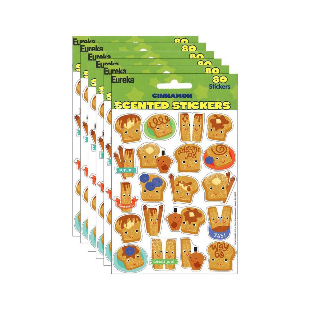 Cinnamon Scented Stickers, 80 Per Pack, 6 Packs