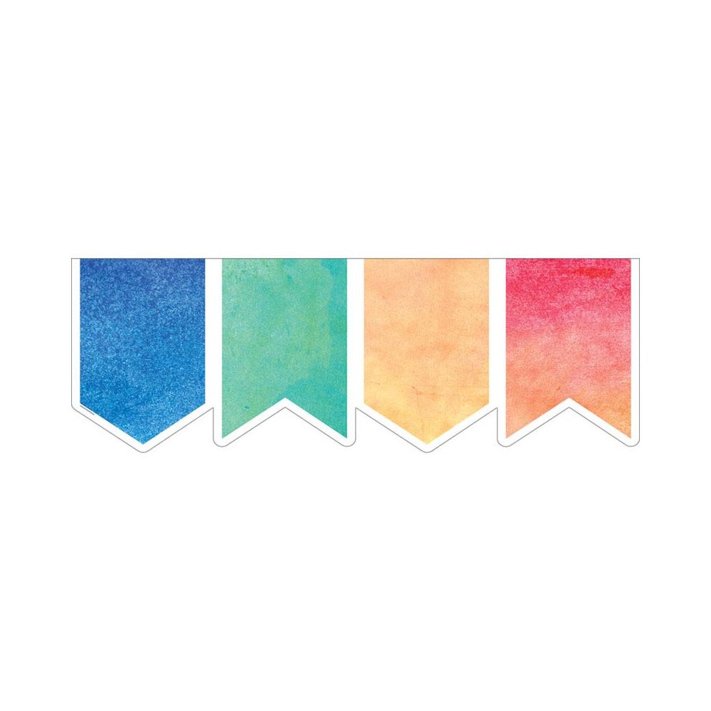 Watercolor Pennants Big Big Border, 43.75 Feet