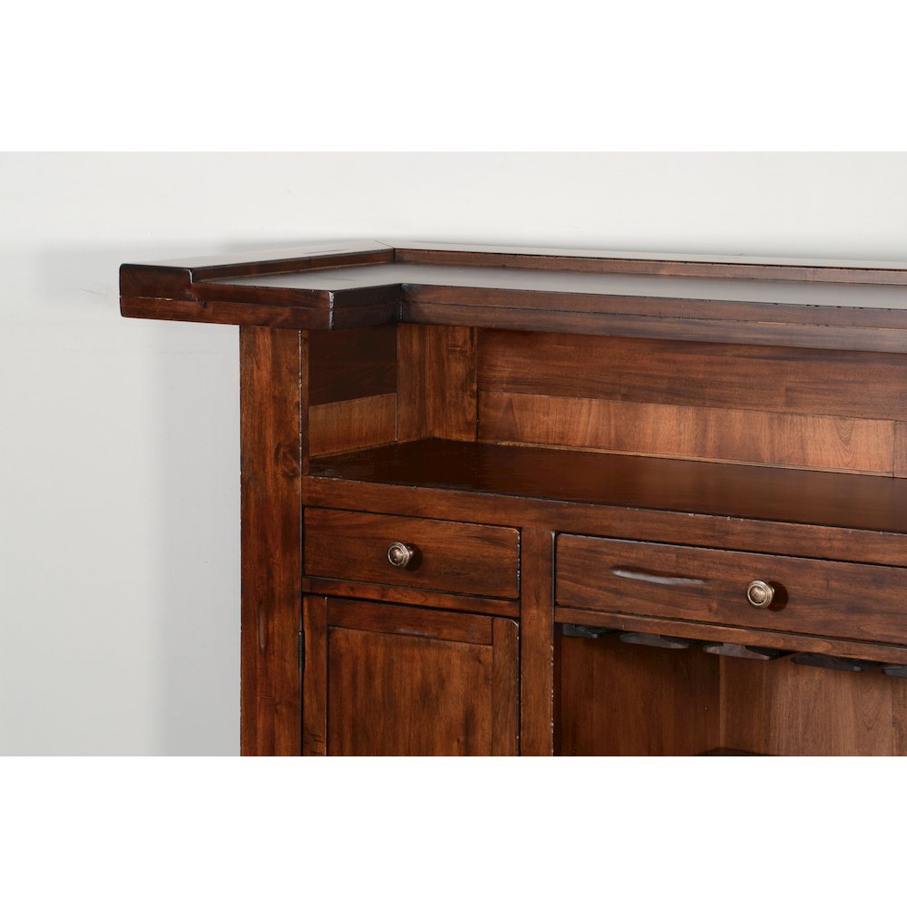 78" Farmhouse Wood Home Bar Set