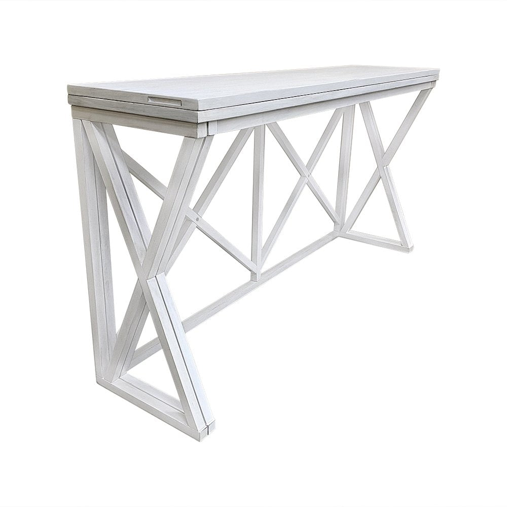 Taylor Flip Top Bar Table with 4 Counter Stools - Antique White