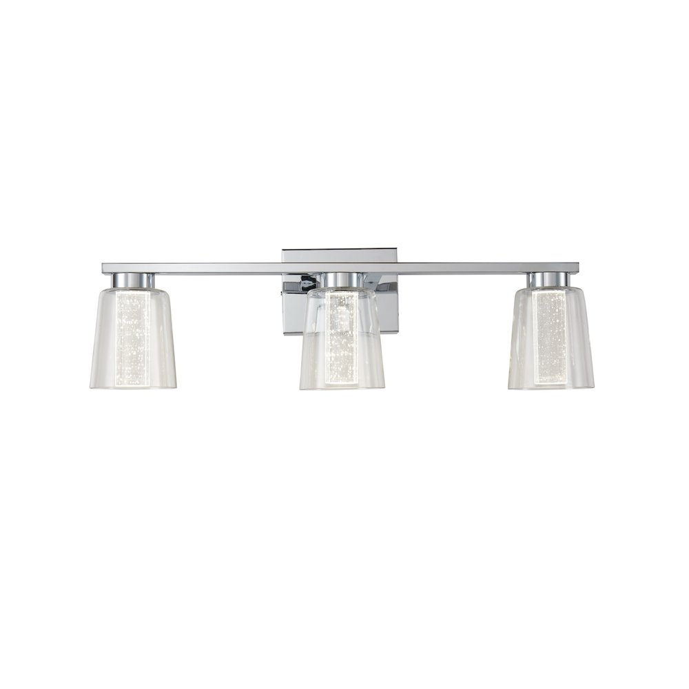 Dalton Collection 3Light Bathroom Vanity Fixture Chrome