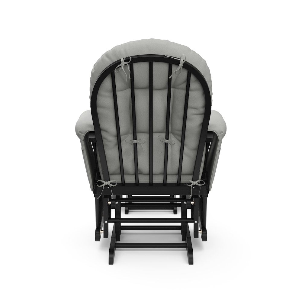Storkcraft Hoop Glider and Ottoman - Black with Light Gray